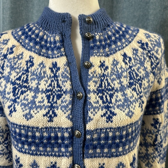 Unique Vintage Paul Mage 100% Wool handmade Fair Isle Style Sweater M DENMARK - Picture 2 of 9